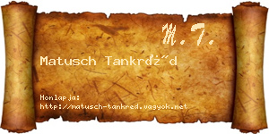 Matusch Tankréd névjegykártya